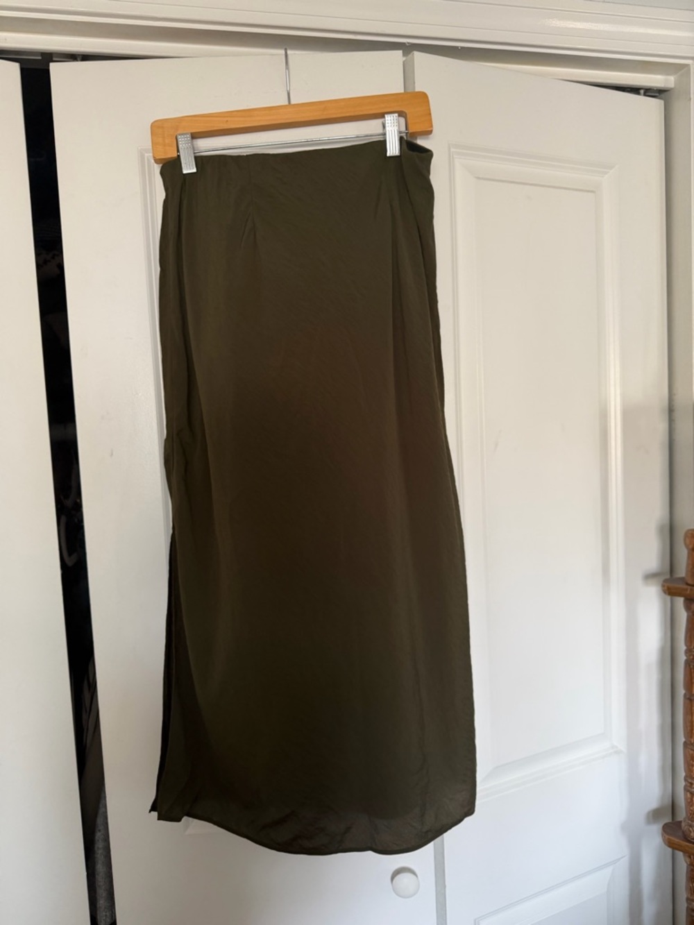 Madewell Satin Midi Slip Skirt